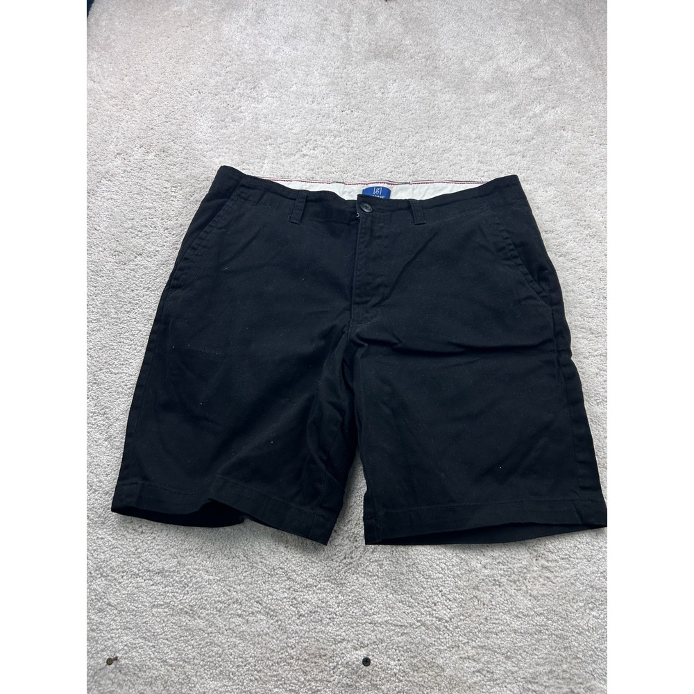 Chino Shorts Mens 32 Black Stretch Cotton Flat Front Casual Golf Preppy Summer